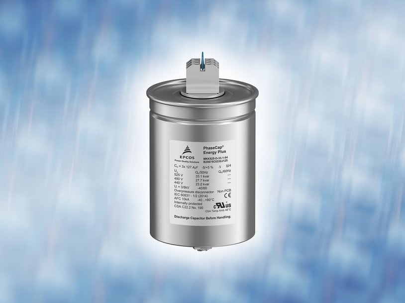 TDK offers PhaseCap® Energy Plus PFC capacitors with significantly improved performance